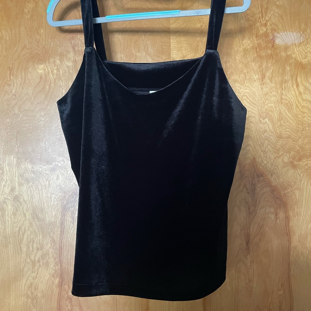 Black velvet tank